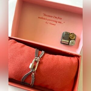 Marla Aaron (part of) SET 2 silver gold lock and chains